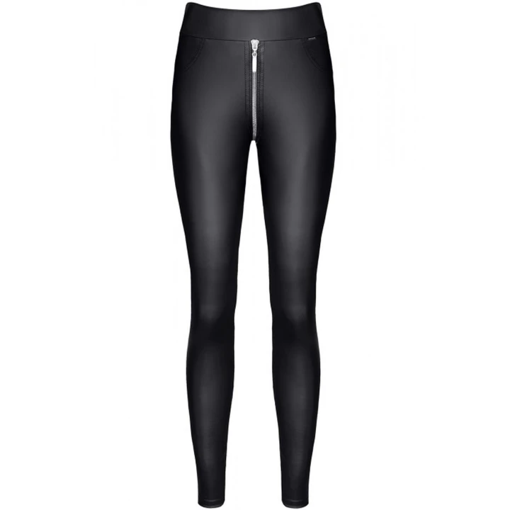 Leginsy wetlook DEMONIQ Kolekcja Silver Touch z odpinanym zamkiem, czarne, XXL