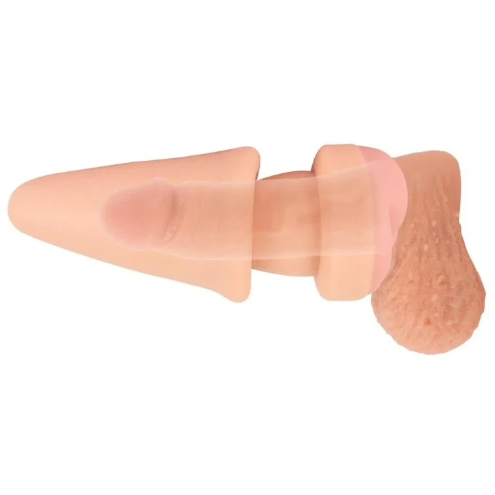 Korek analny i przedłużacz Nature Skin, elastyczny, głębokość 14 cm, średnica 3-8,5 cm