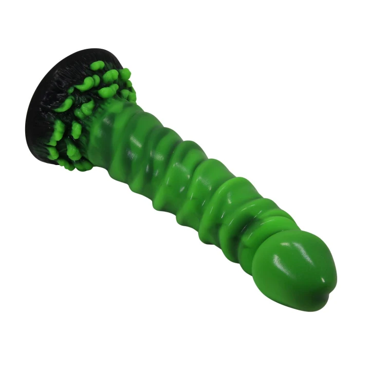 Dildo Power Monsters Manticore - 23 cm, silikonowe, pofalowane, przyssawka