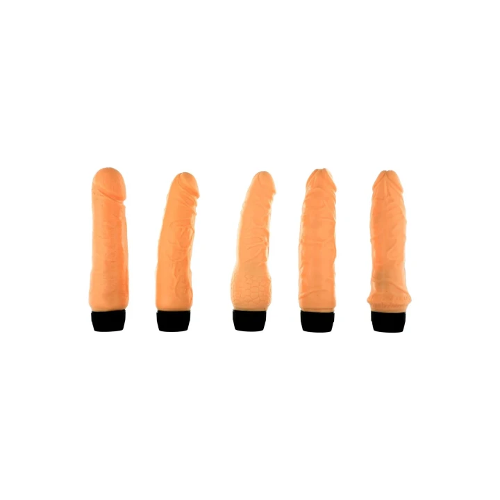 Wibrator - The Magnificent 5, skóra naturalna, 5 kształtów, długość 18cm, bez ftalanów