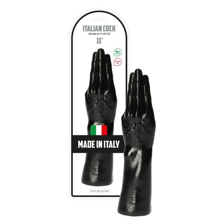 Dildo Fisting Mania Black - Ergonomiczny, 28 cm, 7 cm średnicy, wodoodporny