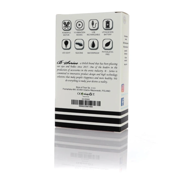 Masażer mini, USB, 10 funkcji wibracji, wodoodporny, silikonowy