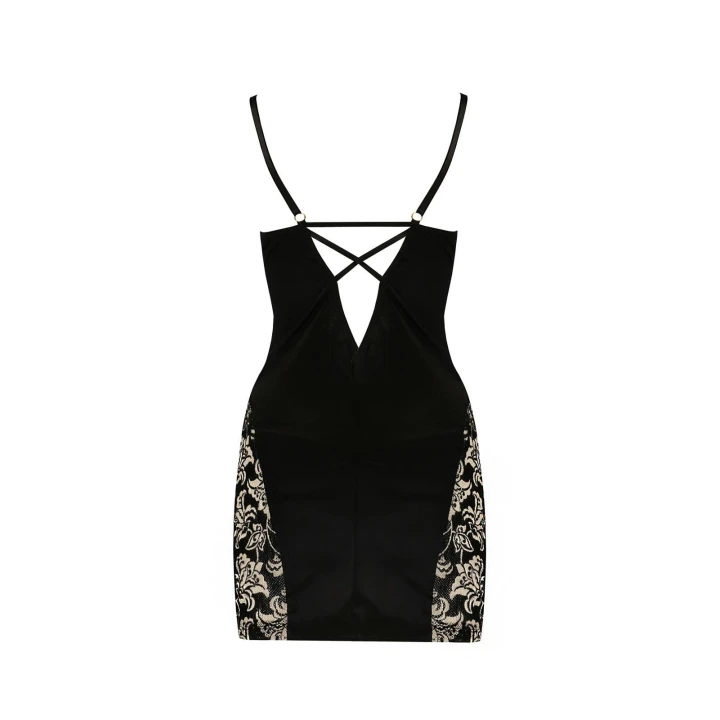 Koszulka chemise VICTORIA - czarna, XXL/XXXL, Oeko-Tex, przyjazna dla alergików