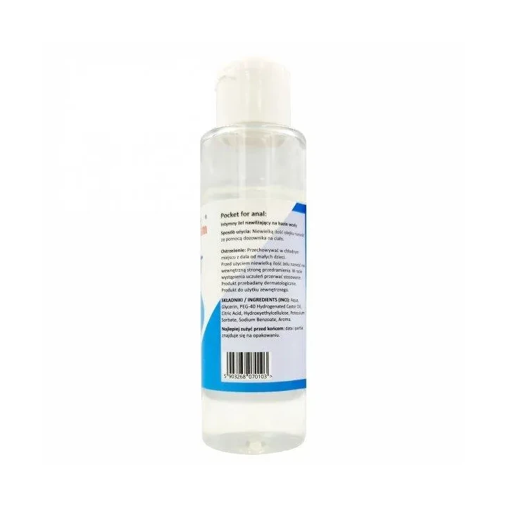 Żel analny POCKET 100ml - nawilżający, wodny, bezpieczny dla prezerwatyw