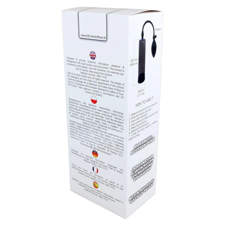 Pompka próżniowa Powerpump - Silikon/ABS, wodoodporna, 22 cm długości