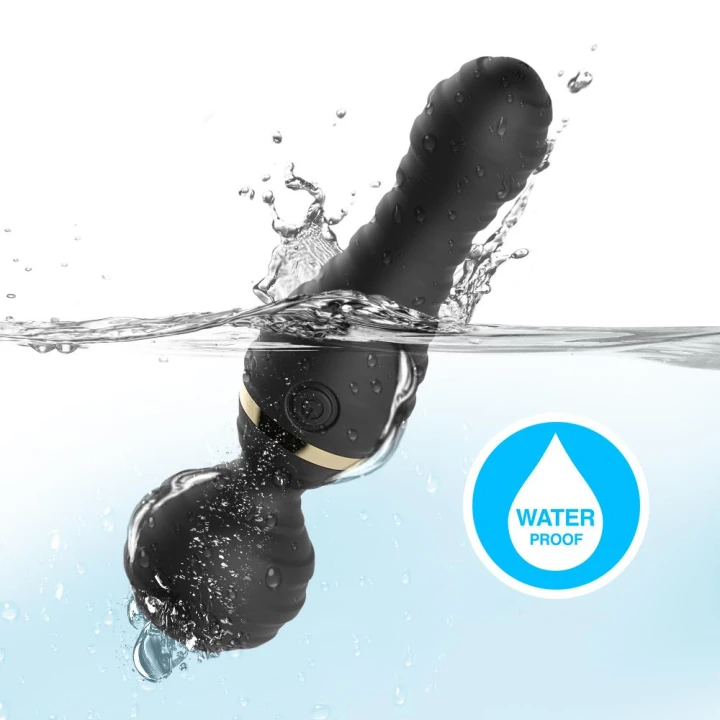 Masażer klasyczny Freedom Black - silikon medyczny, 9 trybów wibracji, wodoodporny