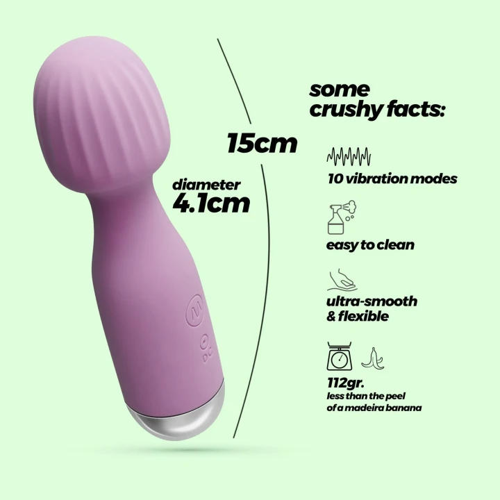 Różdżka do stymulacji, Crushious Wanderlust, 15cm, 10 trybów wibracji, silikon medyczny