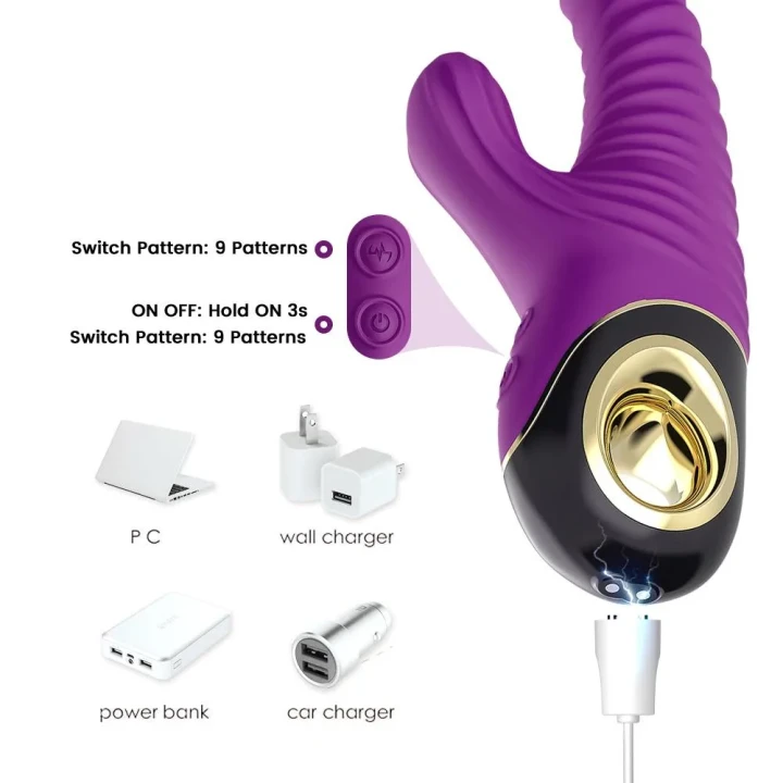 Stymulator punktu G Eternity - silikon, 9 trybów wibracji, wodoodporny