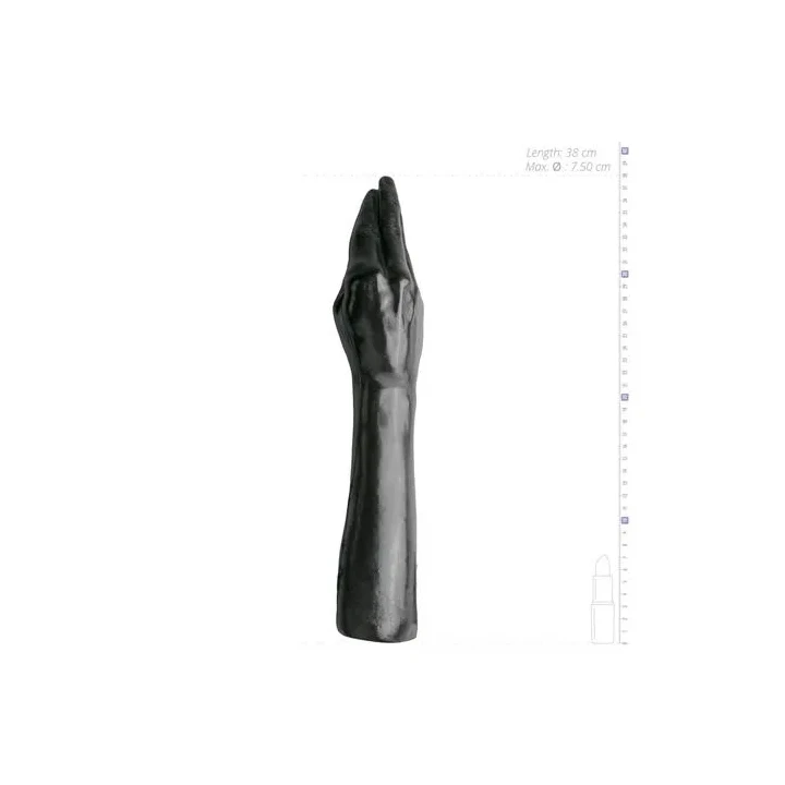 Dildo TPR All Black 39 cm - wodoodporny, naturalne wykończenie, 726 g