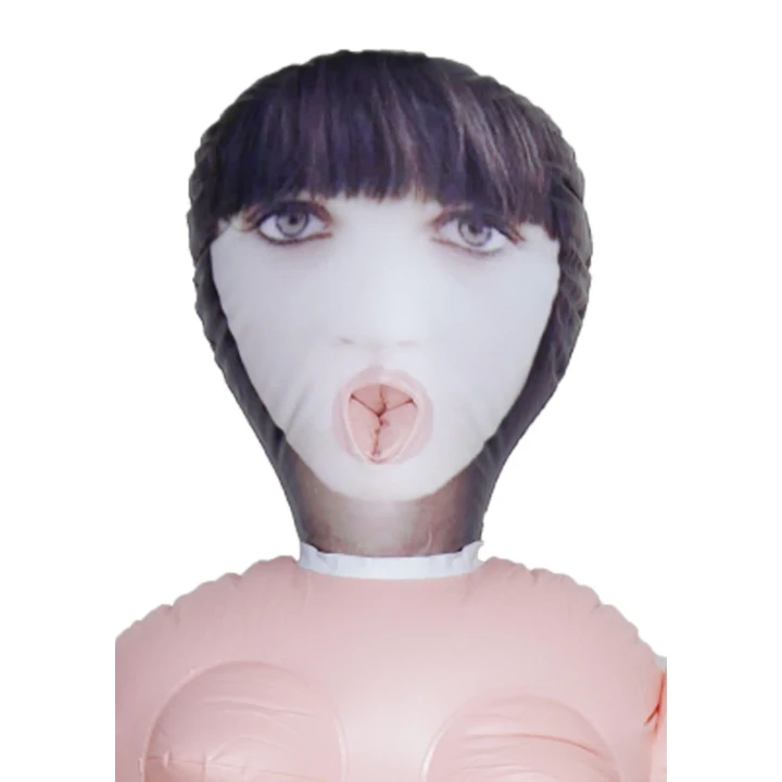 Lalka miłości Krystyna - naturalnych rozmiarów, z nadrukowaną twarzą, 3 otworami.