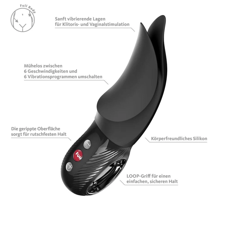 Wibrator VOLTA – czarny, IPX7, ładowanie USB-C