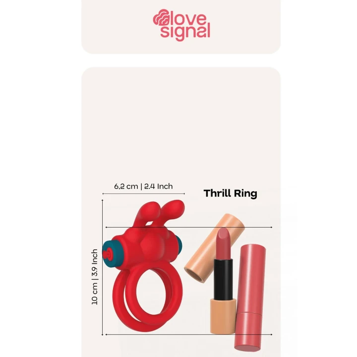 Wibrujący pierścień Dreamtoys Love Signal — 1 silnik, 3 poziomy, IPX6