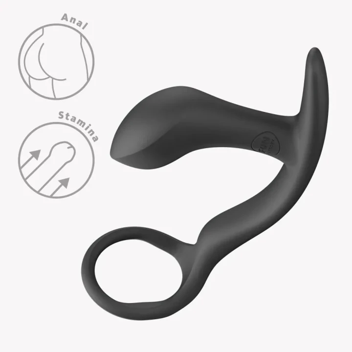 Pierścień erekcyjny i plug analny — Fun Factory Bootie Ring, silikon, wodoodporny