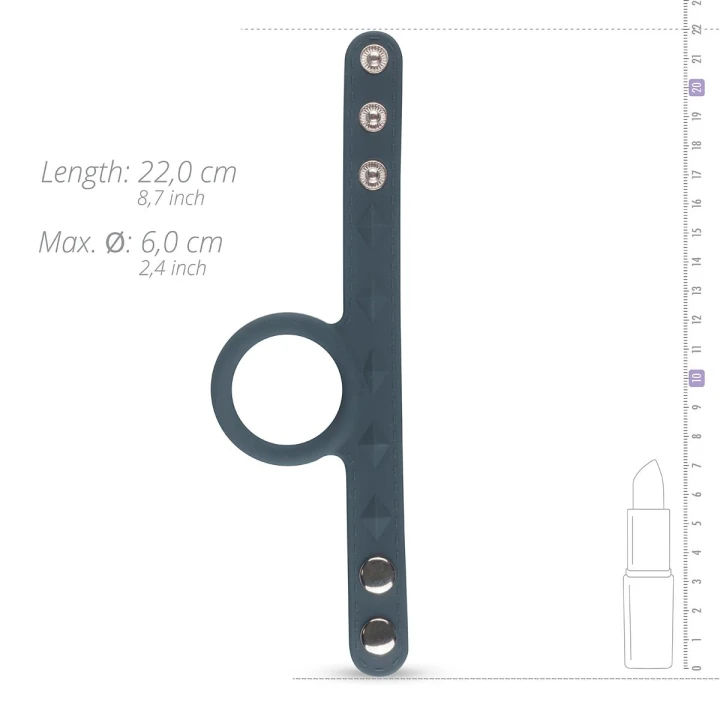 Pierścień na penisa Boners L, regulowany, z miękkiego silikonu, max. średnica 6 cm