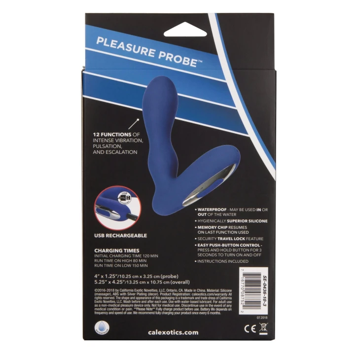 Sonda analna Eclipse Pleasure Probe, silikon medyczny, wodoodporna, wibrator