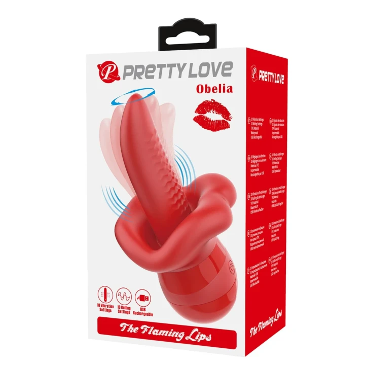 Stymulator łechtaczkowy Pretty Love Obelia, 10 trybów wibracji, wodoodporny, USB