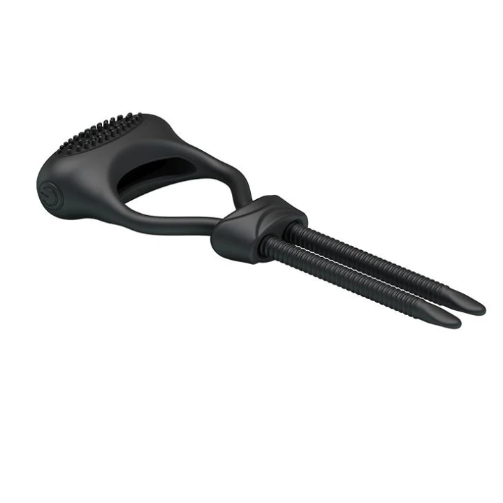 Pierścień na penisa PRETTY LOVE CURITIS z wibracjami, silikonowy, regulowany