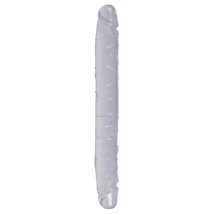 Dildo Crystal Duo – PVC, długość 34 cm, średnica 3,5-4 cm, do stymulacji podwójnej