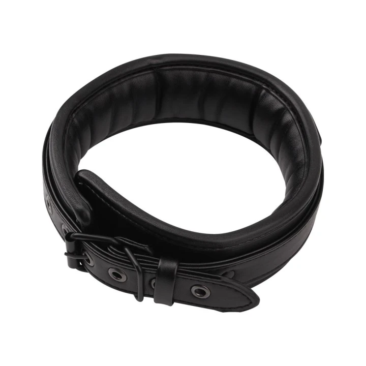 Obroża skórzana PU Deluxe, regulowana, 4.7cm szerokości, 44.7cm długości