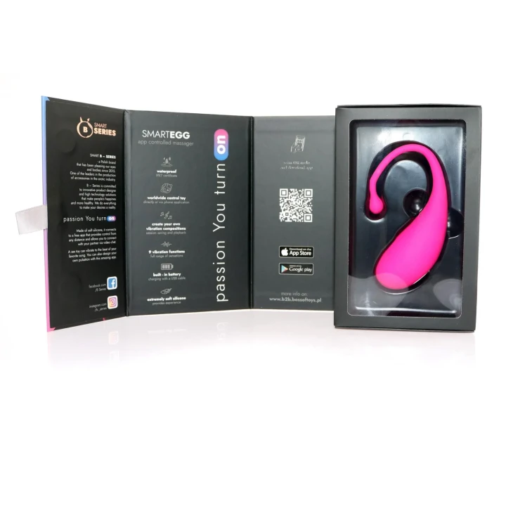Masażer dopochwowy SMART EGG B Series, wodoodporny, z aplikacją, 9 trybów wibracji