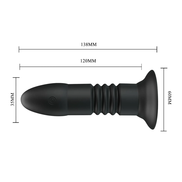 Wtyk analny - MR PLAY, 4 tryby wibracji, 4 tryby ruchu, zdalne sterowanie