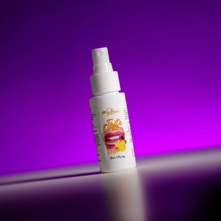 Spray do seksu oralnego MyLove Taste, ananasowy, 50 ml, lekkie aromatyzowanie.
