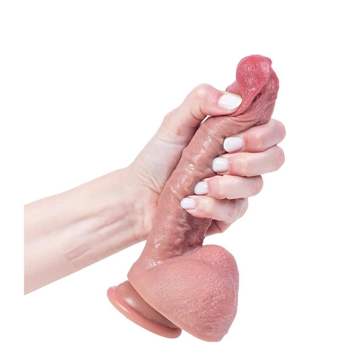 Dildo silikonowe Hyper Realistic – 21 cm całkowite, 15 cm użytkowe, średnica 4 cm