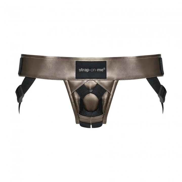 Szelki strap-on-me® Curious - regulowane, z sztucznej skóry, kompatybilne z dildami