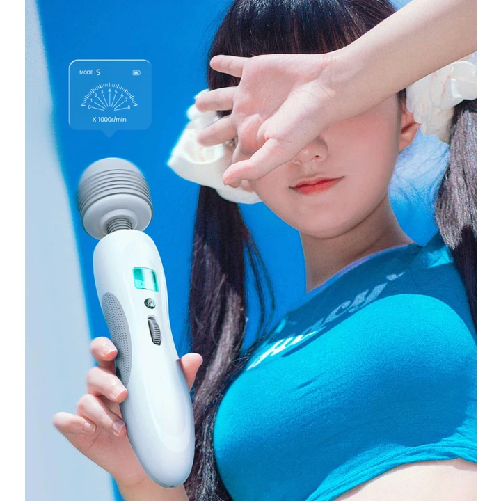 Masażer LED, silikon/ABS, 8 trybów wibracji, wodoodporny, ładowanie USB