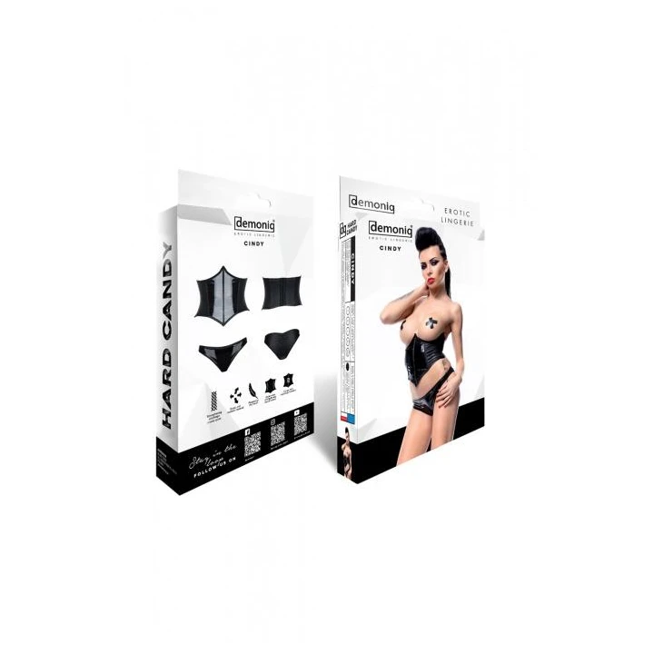 Bielizna erotyczna DEMONIQ Kolekcja Hard Candy, Czarna, XXL, Komfortowy Materiał