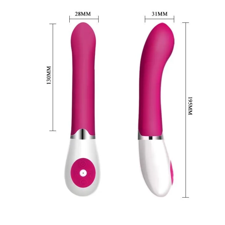 Wibrator silikonowy PRETTY LOVE - DANIEL, 30 funkcji, 19,5 cm, 3,1 cm