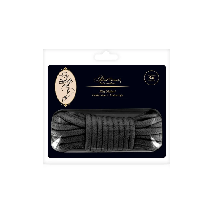 Lina bondage 5m czarna - wysoka jakość bawełny, komfortowa i delikatna