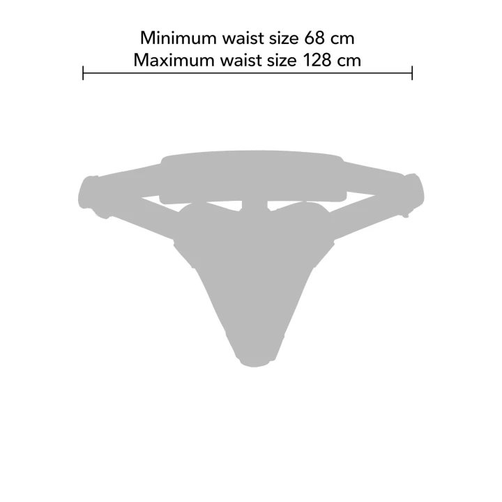 Strap-On z regulowanymi paskami INFERNO, 3 wymienne pierścienie, skóra PU