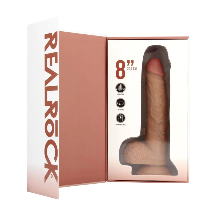 Wibrator RealRock® - realistyczny, obracający i wibrujący 20,5 cm, z przyssawką