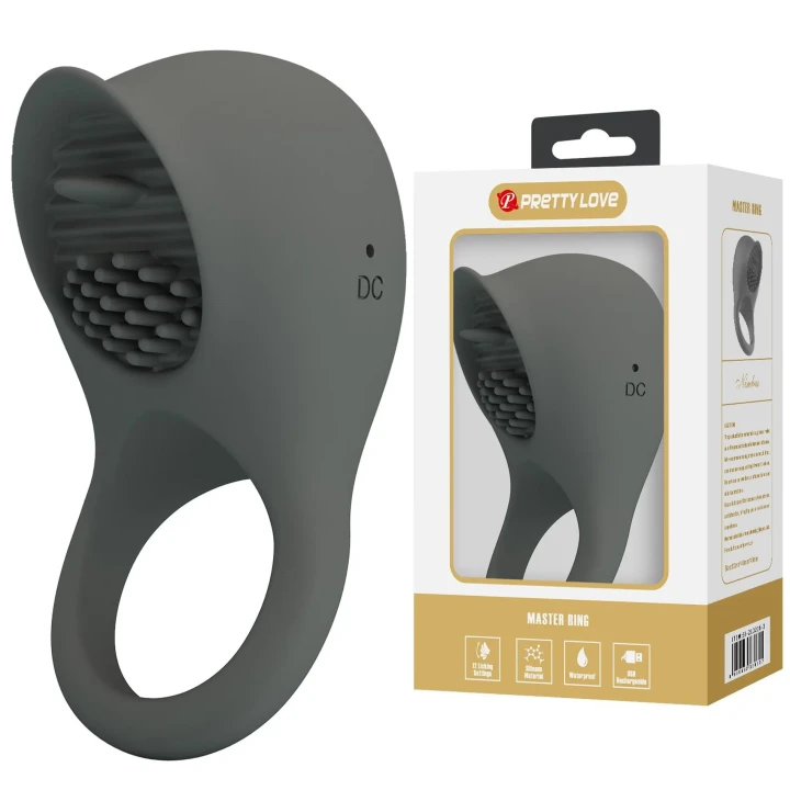 Pierścień erekcyjny, PRETTY LOVE - silikon, 12 trybów stymulacji, dla par
