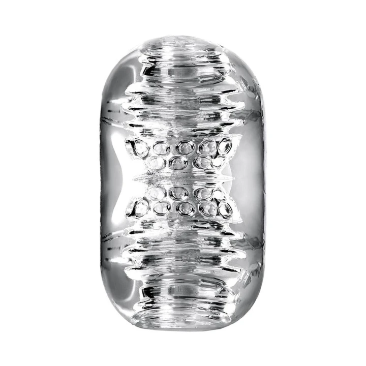 Masażer Lingam Khani, TPE, Wibracyjny, Transparentny, 9 cm