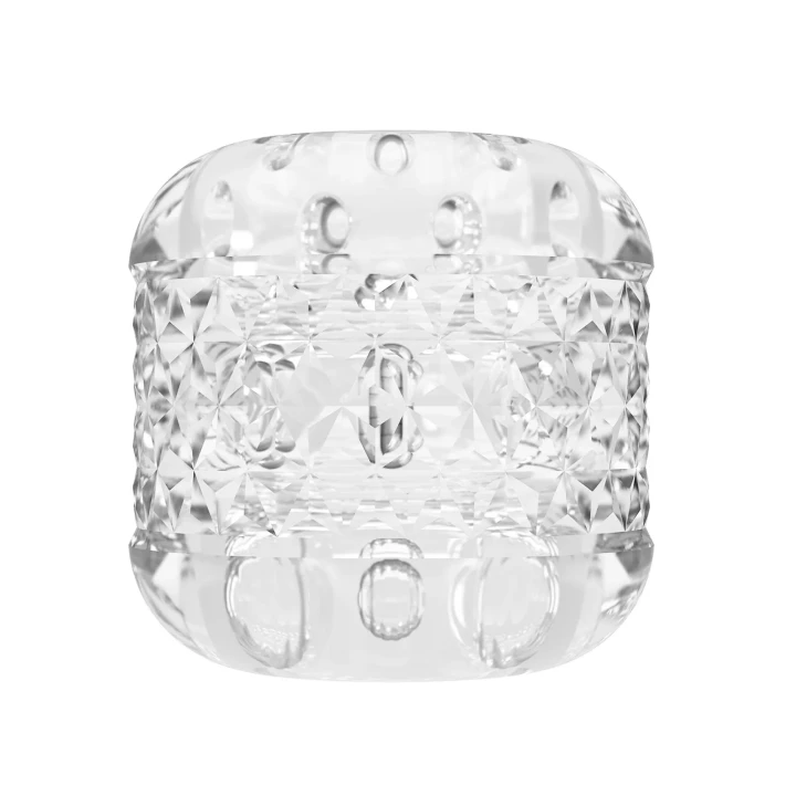 Masturbator przezroczysty PRETTY LOVE Crystle, dwustronny, 6cm, teksturowane wnętrze