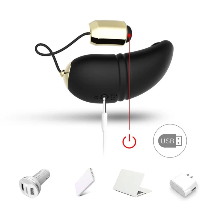 Jajeczko wibracyjne, silikonowe, 9 trybów, wodoodporne, zdalne sterowanie