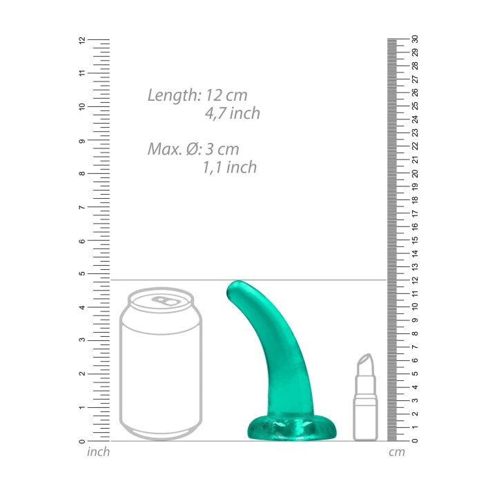 Dildo przezroczyste Real Rock CRYSTAL CLEAR, 4.5