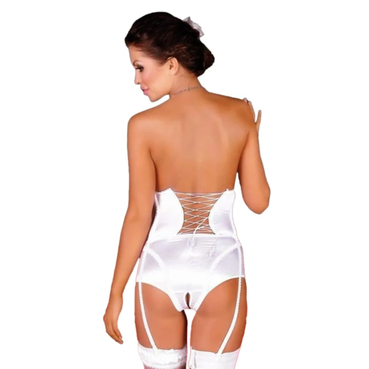 Gorset modelujący SOFTLINE COLLECTION Lalia S/M - elegancki, biały, zmysłowy