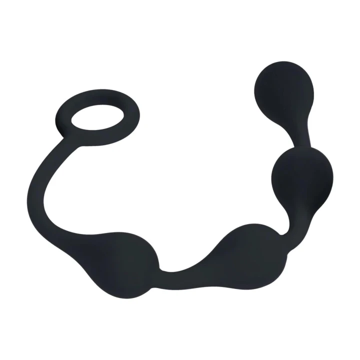 Kulki analne - Waterdrop - silikonowe, 20mm, poziom 2, czarne
