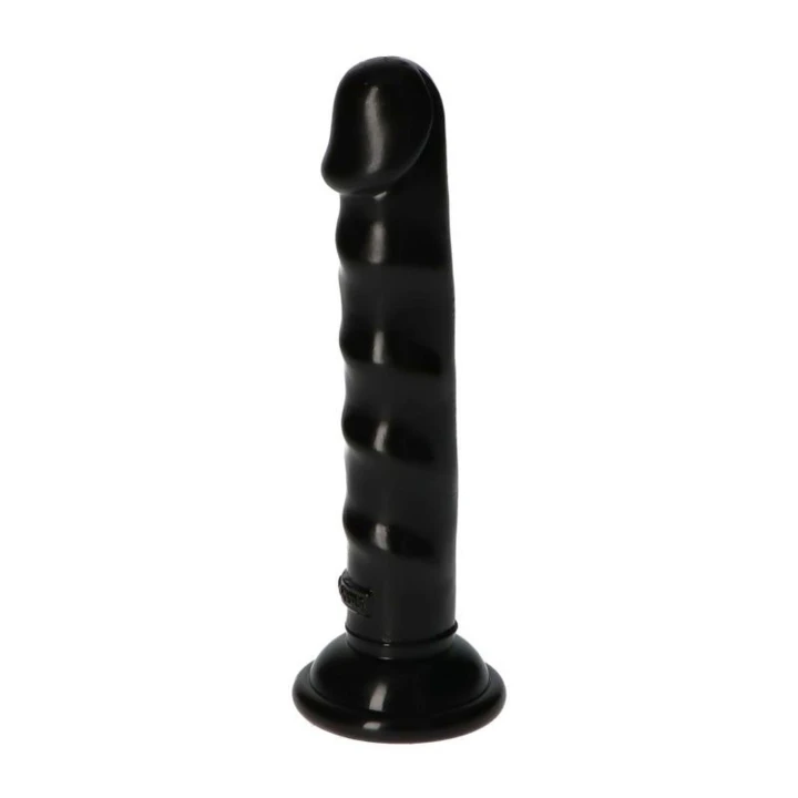 Dildo Ugo Black, 14,5cm, z przyssawką, gładki, dla początkujących