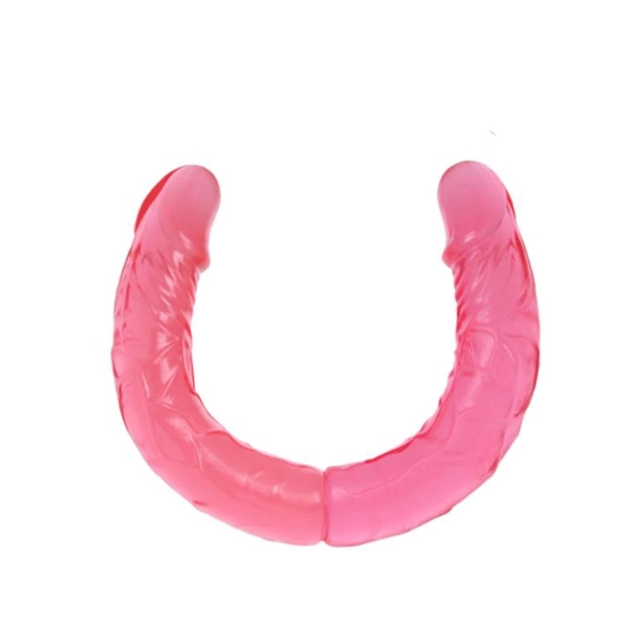 Wibrator podwójny BAILE Double Dong 35 cm, realistyczny, teksturowany trzon