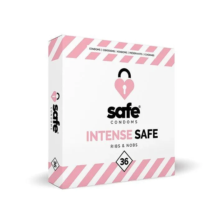 Prezerwatywy - SAFE Intense Safe z prążkami i wypustkami, 36 szt.