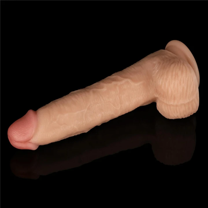Dildo Power Basics 9.5'' - 10 trybów wibracji, wodoodporny, bezpieczny dla ciała PVC