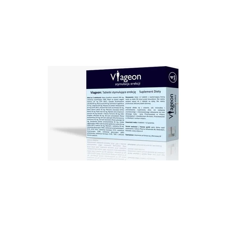 Suplement diety Viageon - Zwiększenie potencji, Silniejsze erekcje, Naturalne składniki