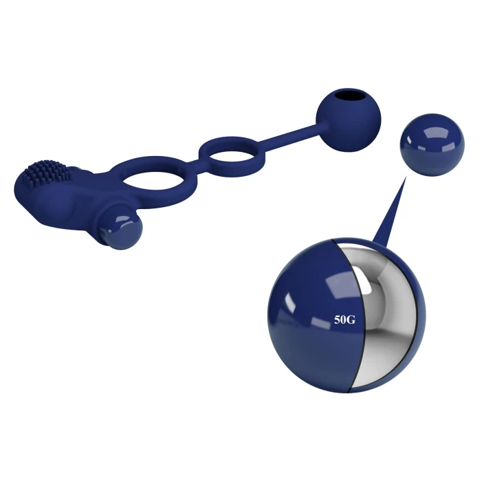 Nakładka na penisa, Pretty Love IV, Silikonowa, 10 trybów wibracji, wodoodporna