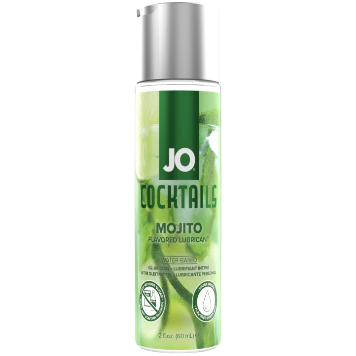 Lubrykant wodny JO H2O Cocktails Mojito 60 ml - smakowy, jedwabiście gładki, łatwy do zmycia