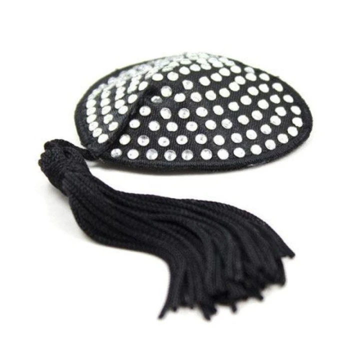 Tassels na sutki Fetish Art Toyz4Lovers, srebrne, 5,5 cm, poliestrowe