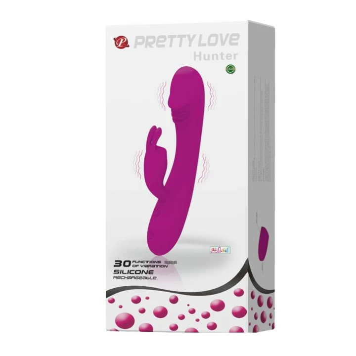 Stymulator łechtaczki PRETTY LOVE - HUNTER, silikonowy, wodoodporny, 30 trybów wibracji